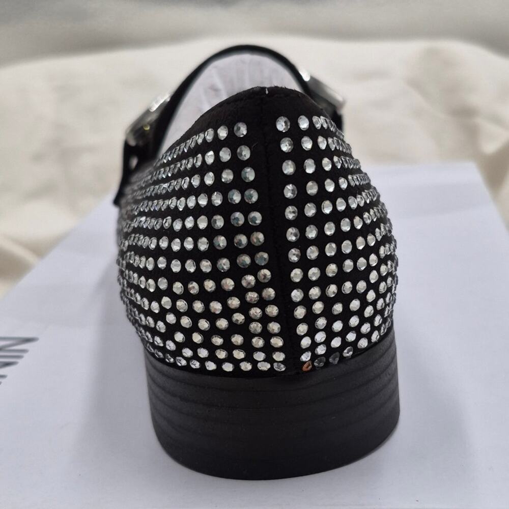 NEW Nine West Lilma Loafers Crystal embellishments and horsebit Black size 7 - Picture 5 of 7